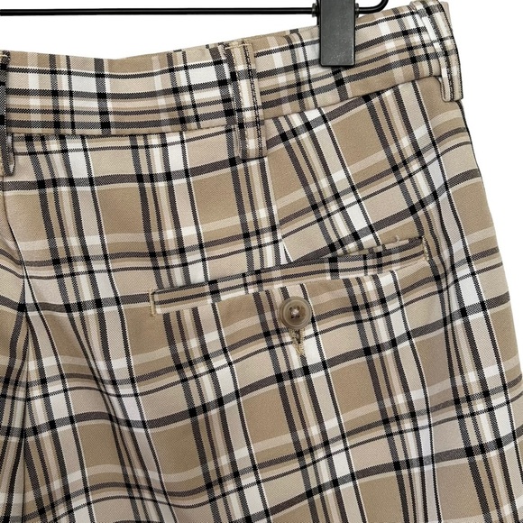 Haggar Cool 18® Pro Simple Plaid Golf Short Regular Fit Men’s SZ 32 Tan - Picture 7 of 10